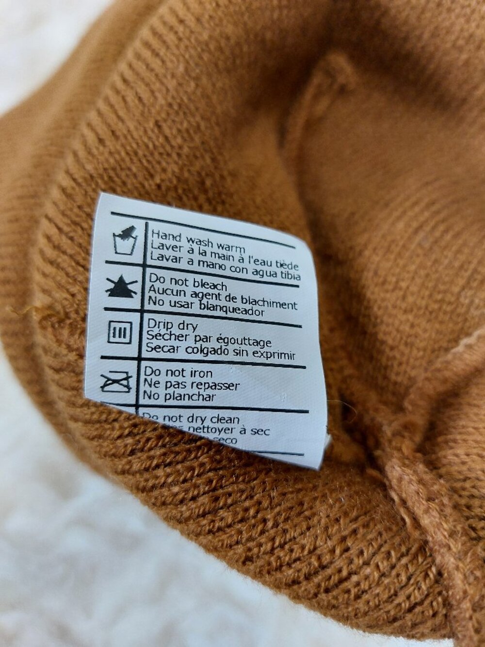 Carhartt Hat Adult Thick Cuffed Knit Beanie Iconic Brown A18 BRN One Size - Picture 5 of 5